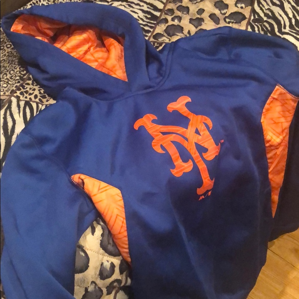 NY Mets hoodie - lined hood and water resistant
